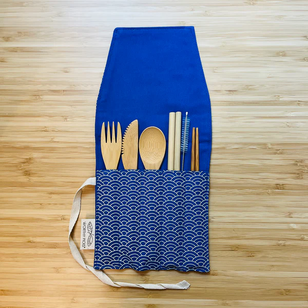 Bamboo Utensil Set Wrap