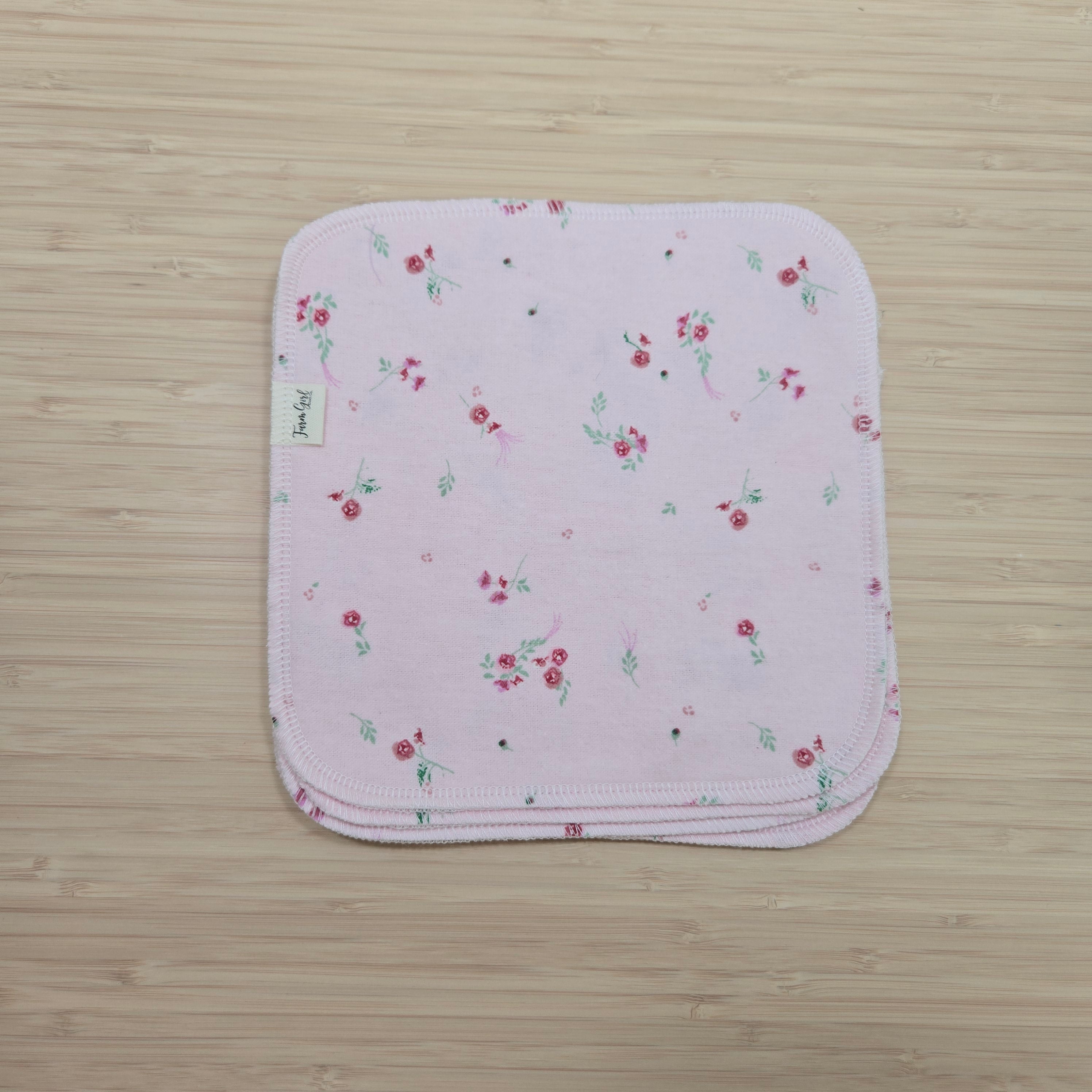 Cloth Napkins | Mini Roses on Pink