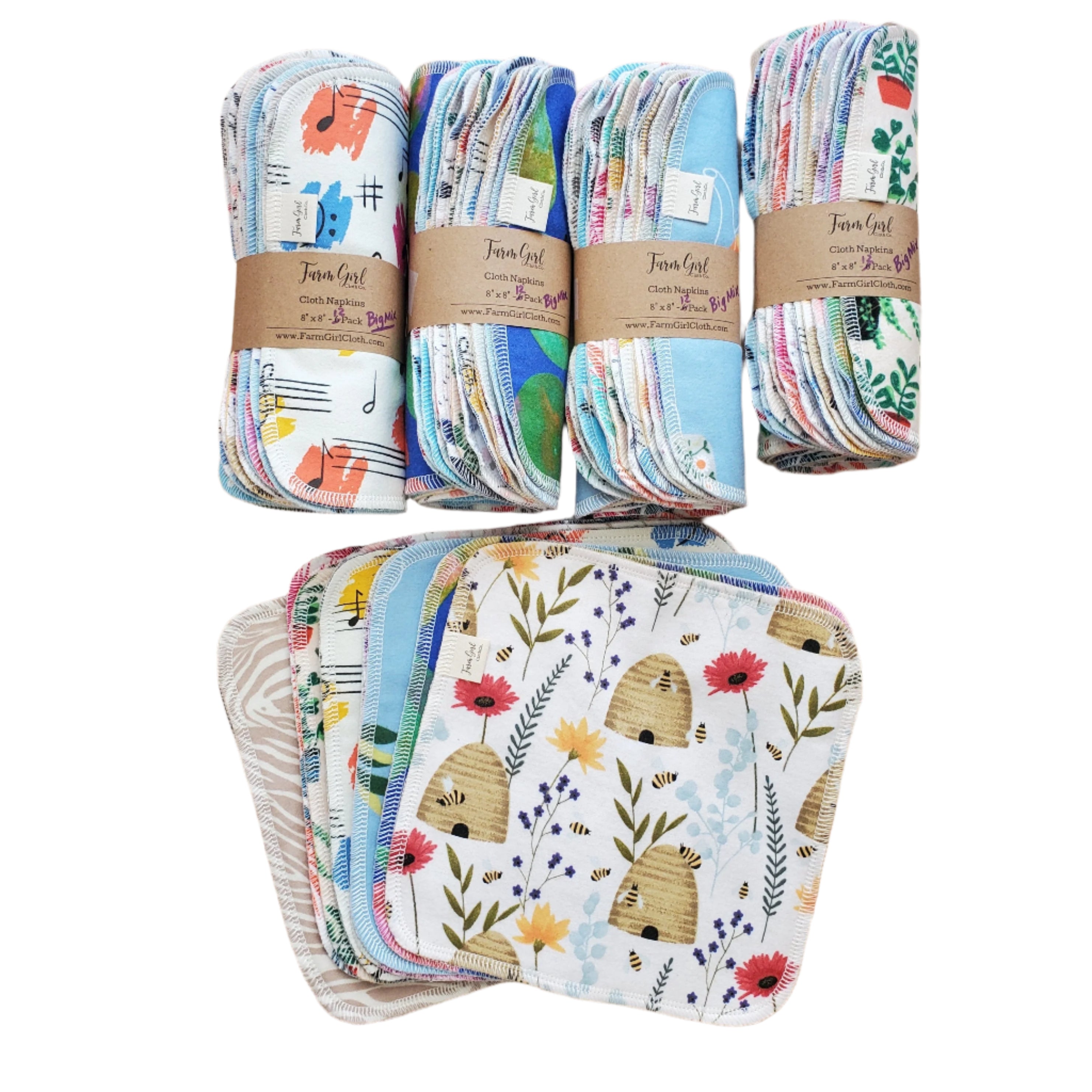 Cloth Napkins | BIG MIX of 12 Prints