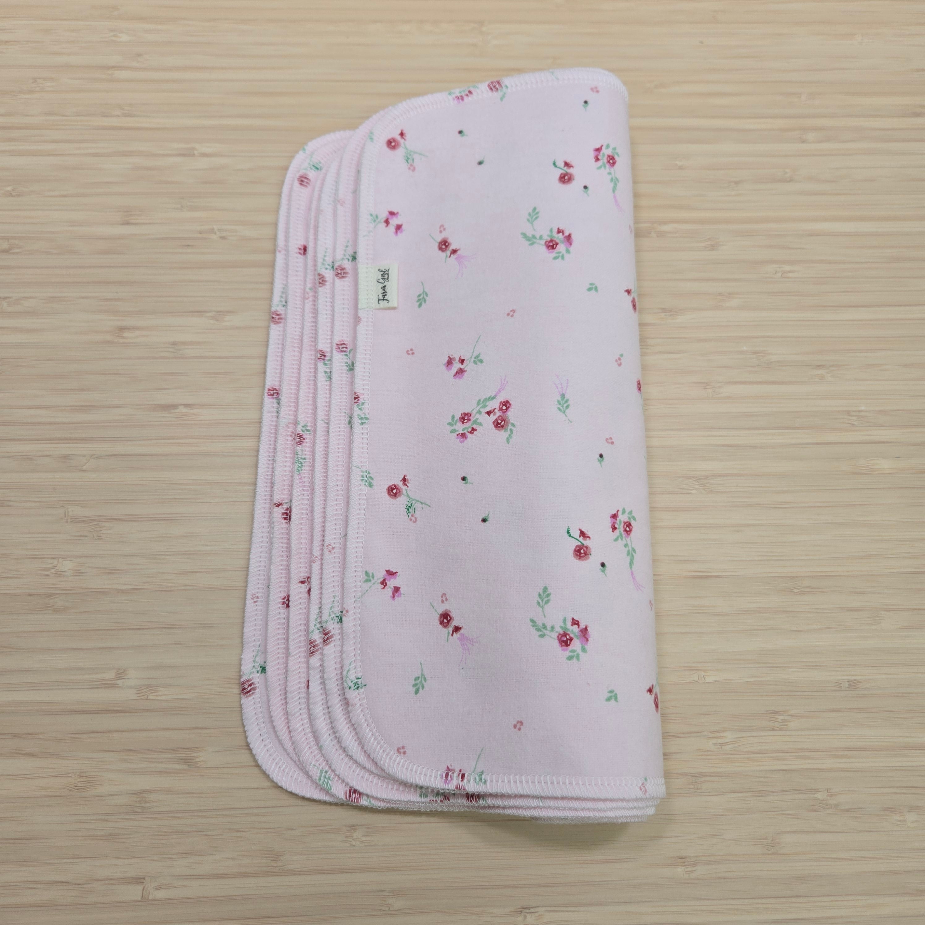 Paperless Reusable Towels | Mini Roses on Pink